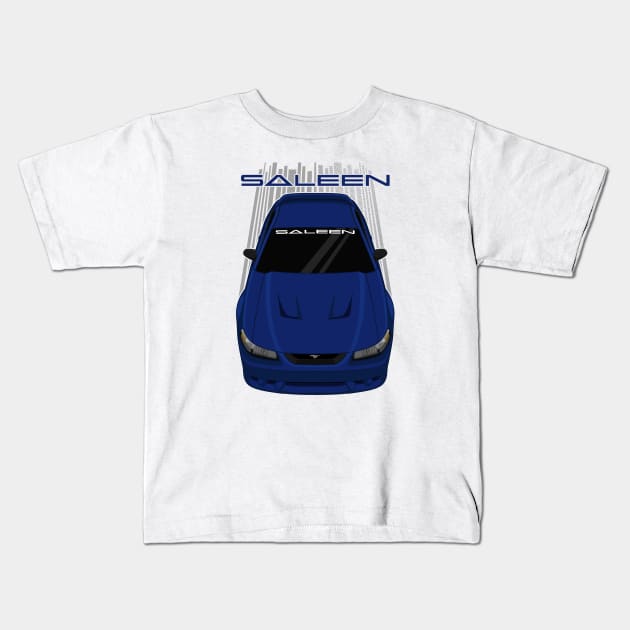 Ford Mustang Saleen SN95 - 1999-2004 - Sonic Blue Kids T-Shirt by V8social